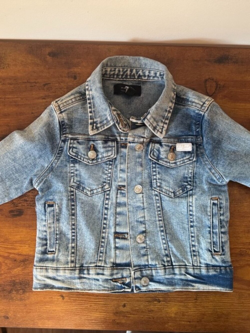 7 For All Mankind Denim Jacket 2T Light Blue